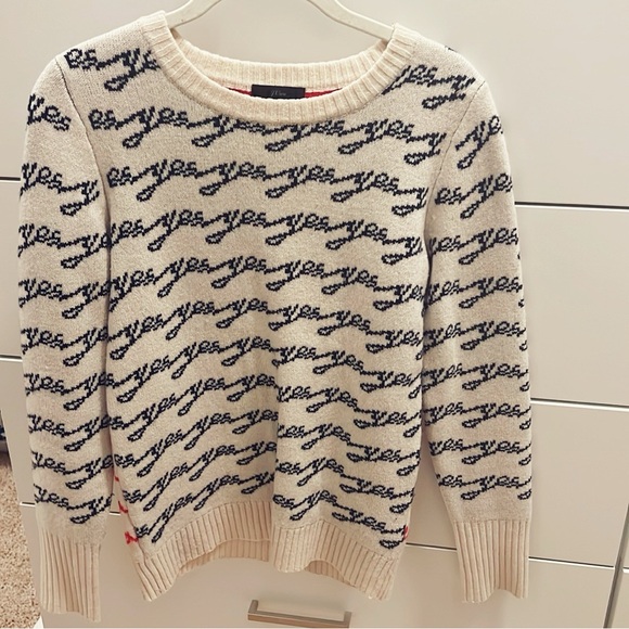 JCrew Yes No Sweater XS SOLD OUT - Picture 1 of 7
